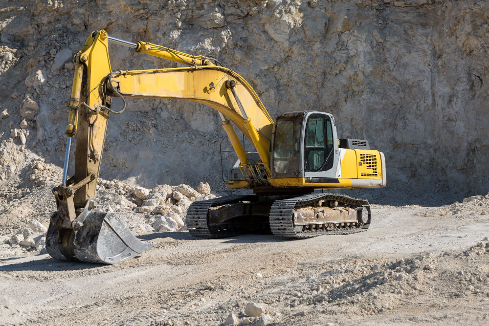 Heavy machinery on a commercial job site in Fayetteville, NC