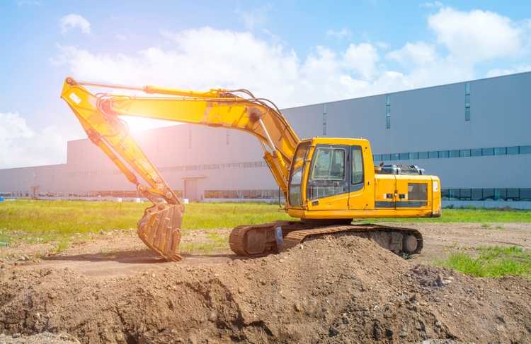 Construction equipment rental supporting a job site in Shawnee, Oklahoma