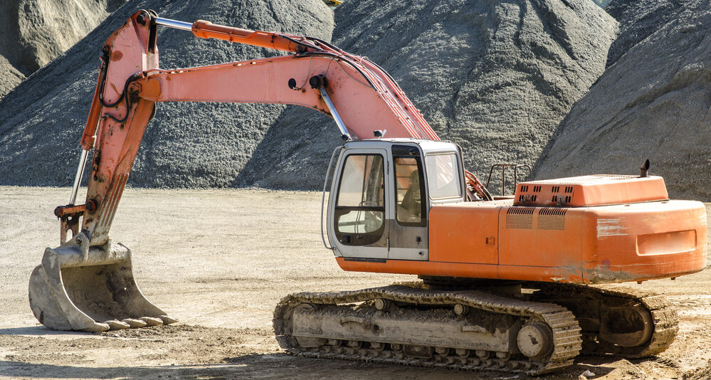 Excavator rental preparing a lot for site development in Nipomo, California