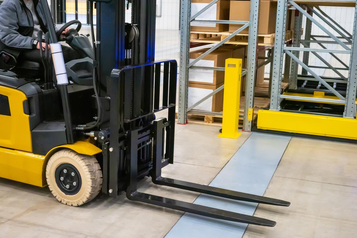 forklift being driven